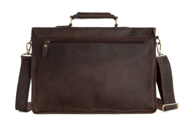 Vintage Dark Leder Aktentasche – Bild 7