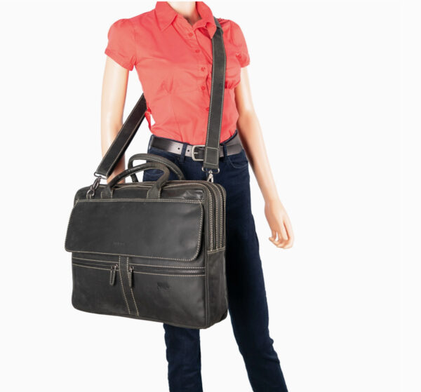 Laptoptasche Leder - 17 Zoll – Bild 7